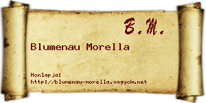 Blumenau Morella névjegykártya